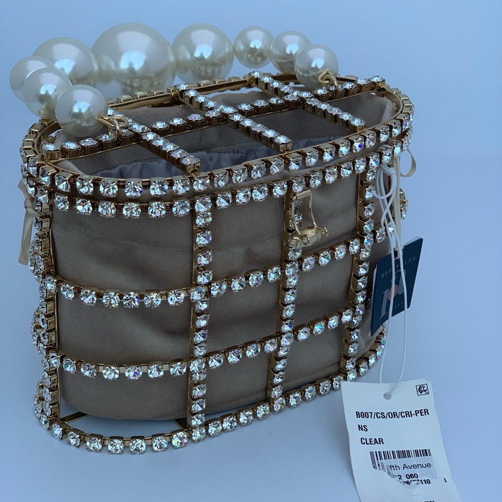 ROSANTICA
Holli Bag In Brass & Clear Crystals